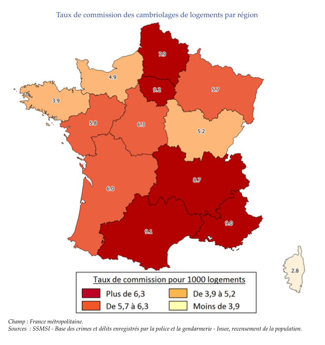 carte statistiques cambriolage 2016