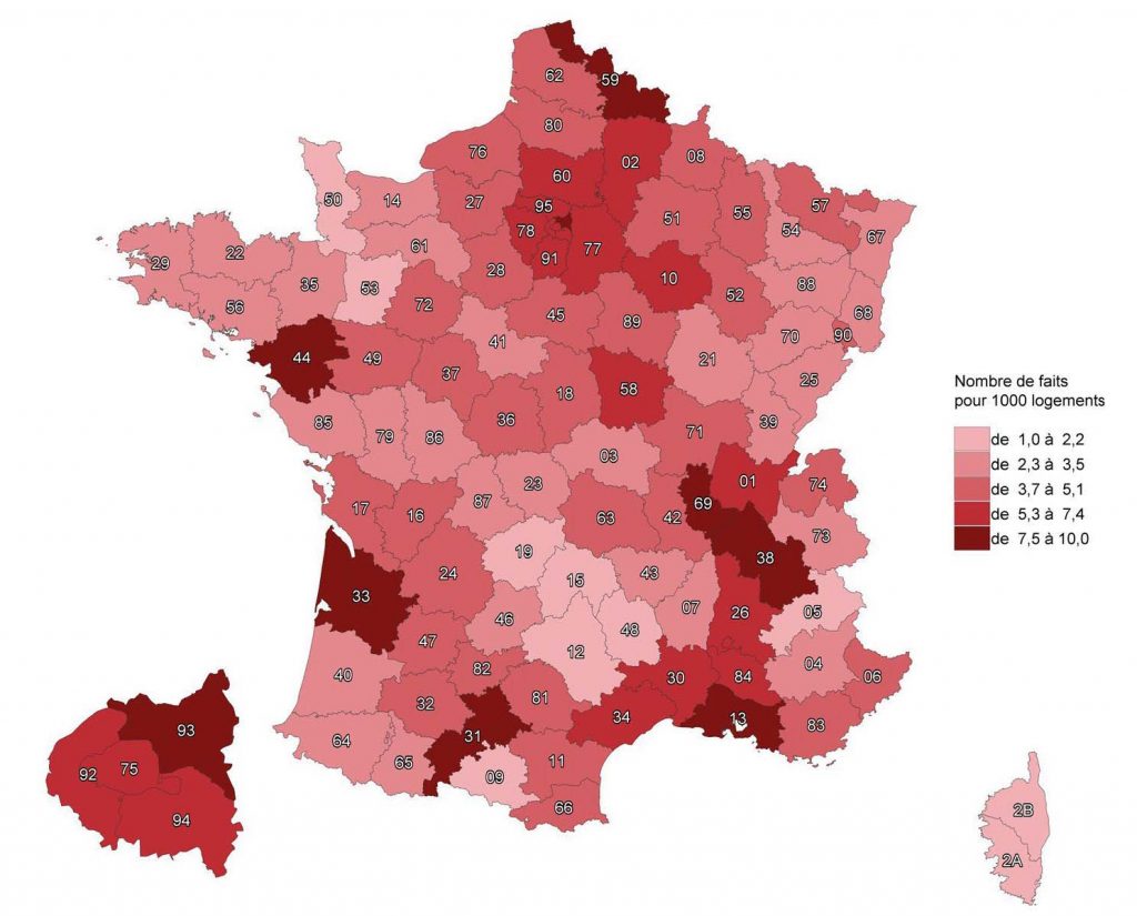 Zones touchées par l'Insécurité et délinquance