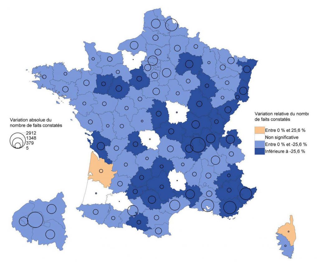 Variations régionales touchées par l'Insécurité et délinquance